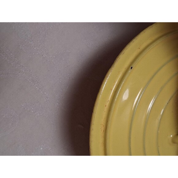 Cast Iron Pot Lid Belgium 6 Yellow - Picture 3 of 4